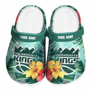 customized sacramento kings tropical vibes clog best selling