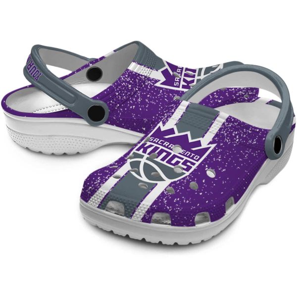 customized sacramento kings vertical stripes clog high quality