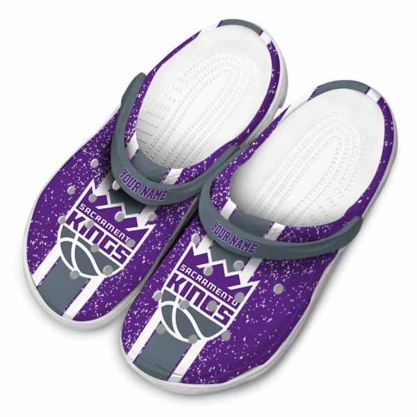 customized sacramento kings vertical stripes clog latest model
