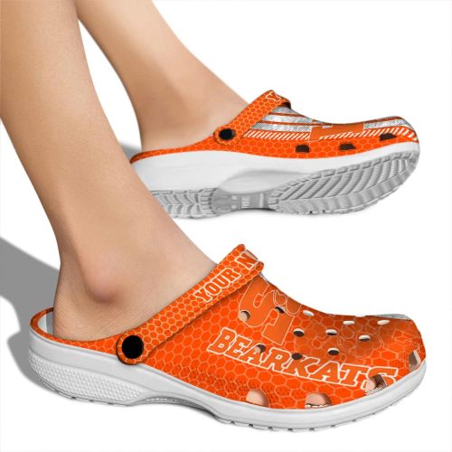 customized sam houston bearkats contrasting stripes clog fashion forward