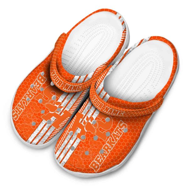 customized sam houston bearkats contrasting stripes clog latest model
