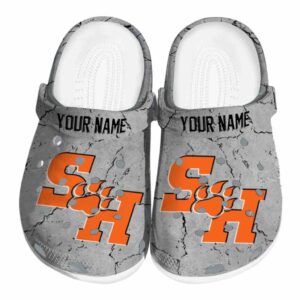 customized sam houston bearkats cracked texture clog best selling