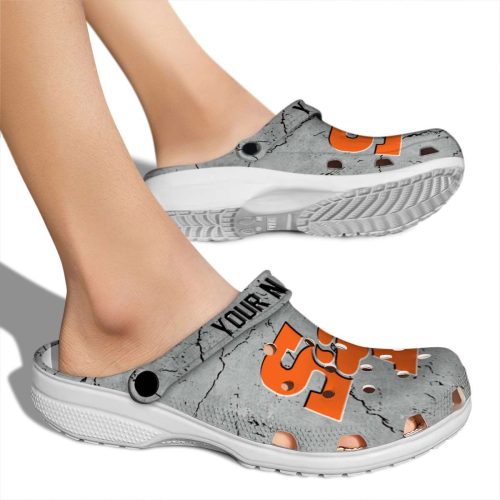 customized sam houston bearkats cracked texture clog fashion forward