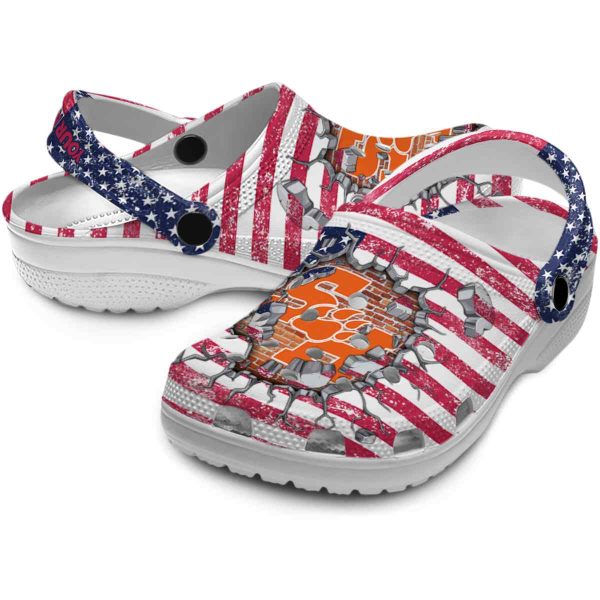 customized sam houston bearkats freedom splinter clog high quality