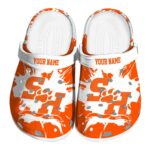 customized sam houston bearkats splatter pattern clog best selling