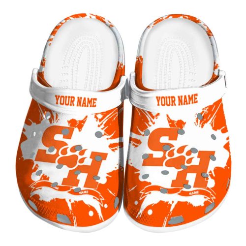 customized sam houston bearkats splatter pattern clog best selling