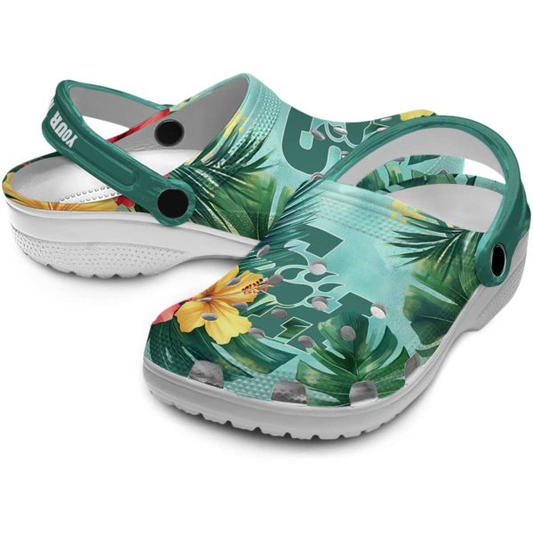 customized sam houston bearkats tropical vibes clog high quality