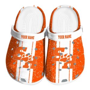 customized sam houston bearkats vertical stripes clog best selling