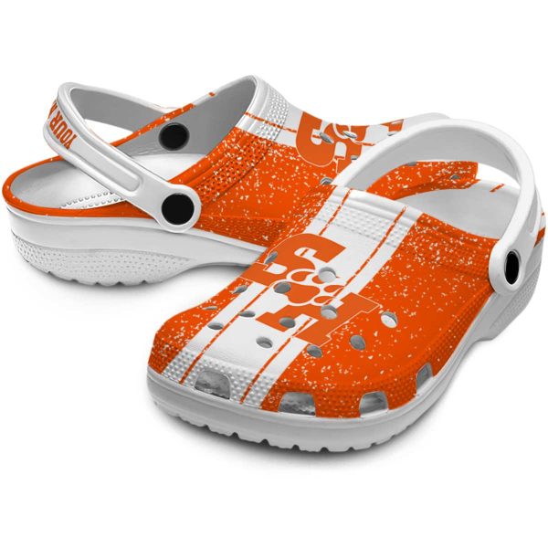 customized sam houston bearkats vertical stripes clog high quality