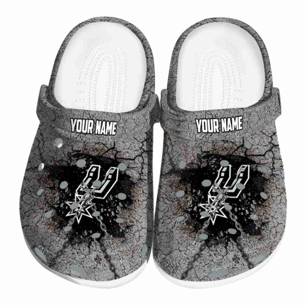 customized san antonio spurs cracked ground texture clog best selling