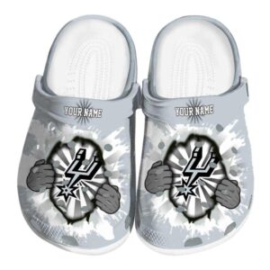 customized san antonio spurs gripping hand clog best selling