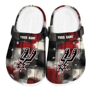 customized san antonio spurs plaid fusion clog best selling