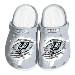 customized san antonio spurs splash motif background clog best selling