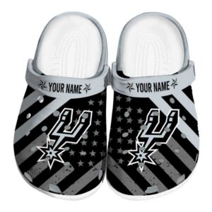 customized san antonio spurs star spangled graphic clog best selling