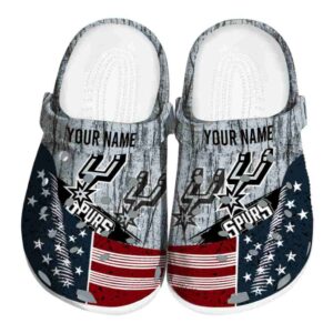 customized san antonio spurs star spangled side pattern clog best selling