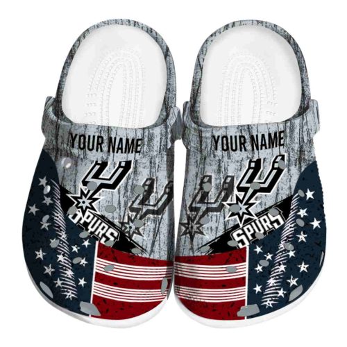 customized san antonio spurs star spangled side pattern clog best selling