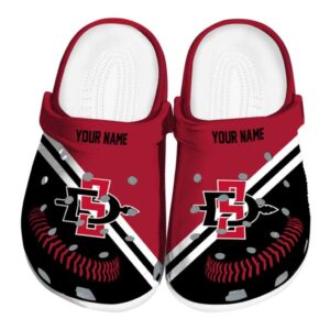 customized san diego state aztecs baseball motif clog best selling