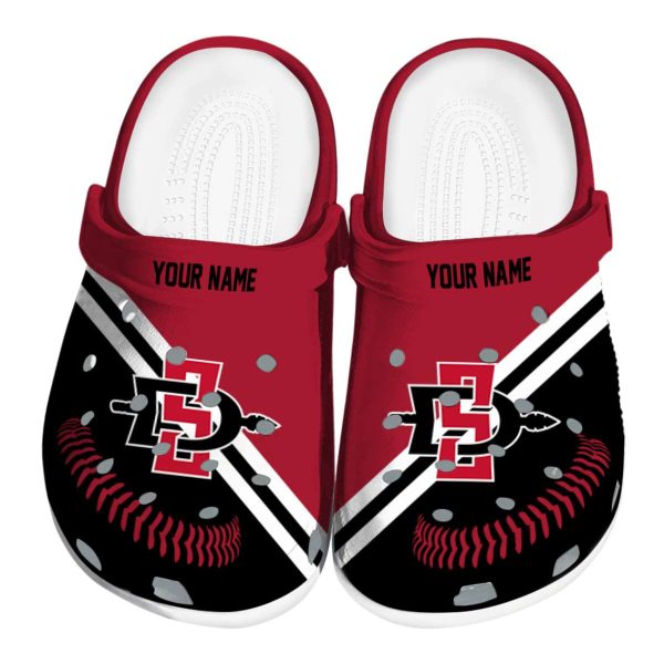 customized san diego state aztecs baseball motif clog best selling