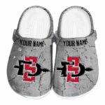 customized san diego state aztecs cracked texture clog best selling