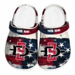 customized san diego state aztecs patriotic stripes clog best selling