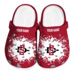 customized san diego state aztecs splatter background clog best selling
