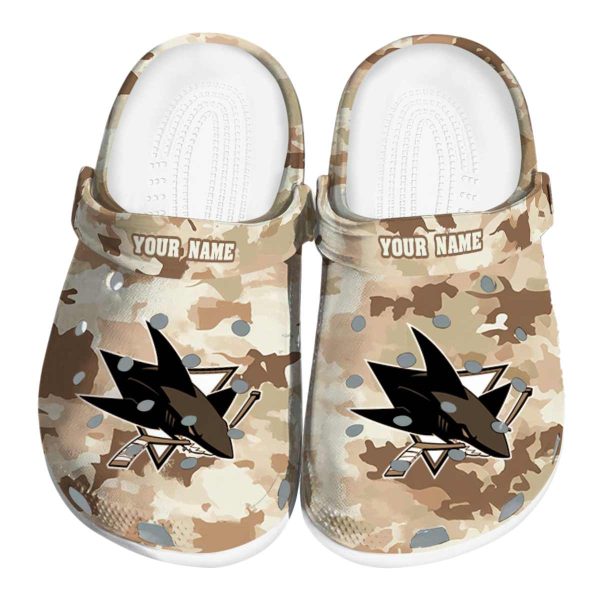 customized san jose sharks desert camo clog best selling
