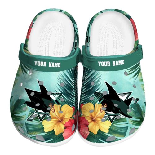 customized san jose sharks tropical vibes clog best selling