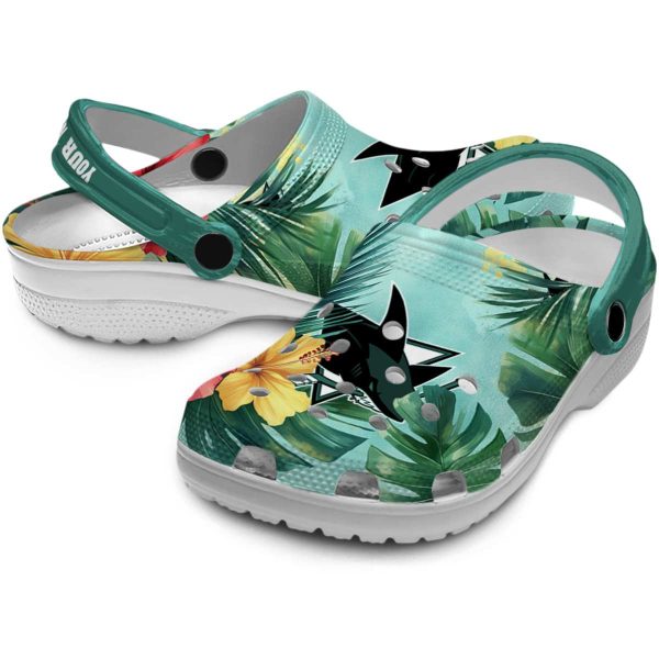 customized san jose sharks tropical vibes clog high quality