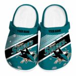 Customized San Jose Sharks Vibrant Dual-Tone Clog 1 customized san jose sharks vibrant dual tone clog best selling