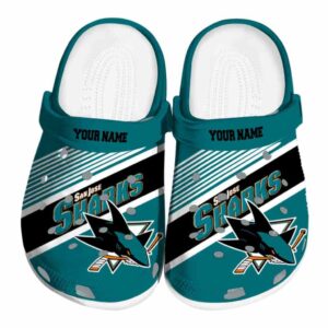customized san jose sharks vibrant dual tone clog best selling