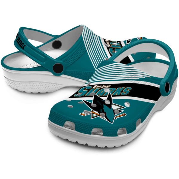 customized san jose sharks vibrant dual tone clog high quality