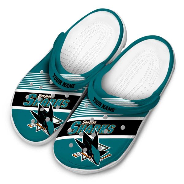 customized san jose sharks vibrant dual tone clog latest model