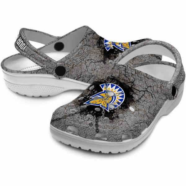 customized san jose state spartans cracked ground texture clog high quality