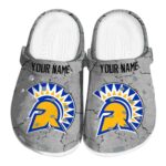 customized san jose state spartans cracked texture clog best selling