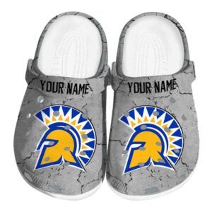 customized san jose state spartans cracked texture clog best selling