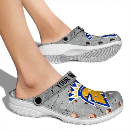 customized san jose state spartans cracked texture clog fashion forward
