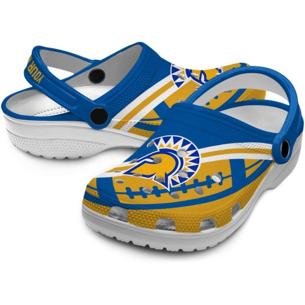 customized san jose state spartans football motif clog high quality