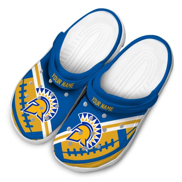 customized san jose state spartans football motif clog latest model