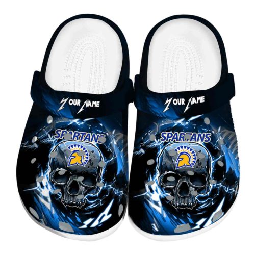 customized san jose state spartans gothic skull clog best selling