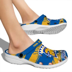 customized san jose state spartans paint splatter graphics clog fashion forward