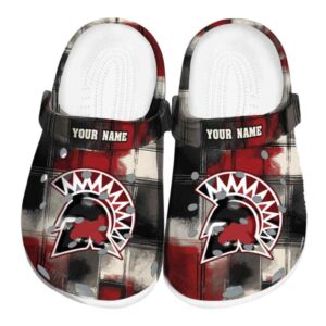 customized san jose state spartans plaid fusion clog best selling