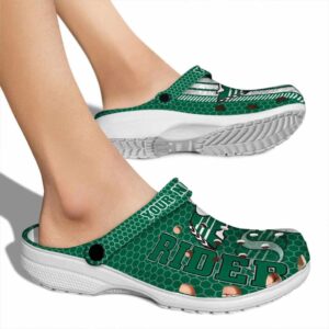customized saskatchewan roughriders contrasting stripes clog fashion forward