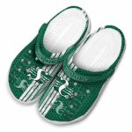 customized saskatchewan roughriders contrasting stripes clog best selling