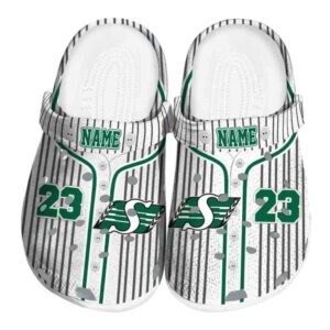 customized saskatchewan roughriders pinstripe pattern clog best selling