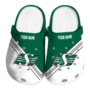 customized saskatchewan roughriders striped accents clog best selling