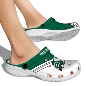 customized saskatchewan roughriders striped accents clog fashion forward