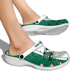 customized saskatchewan roughriders vertical stripes clog fashion forward