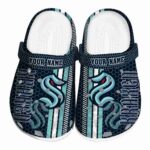 customized seattle kraken contrasting stripes clog best selling