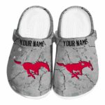 customized smu mustangs cracked texture clog best selling