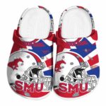 customized smu mustangs football helmet clog best selling